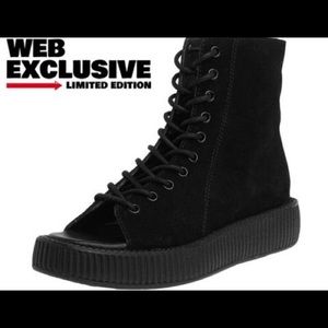 TUK Black Suede Gladiator Sandals